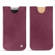 Pochette cuir Apple iPhone X - Prune vintage ( Pantone 512C ) 