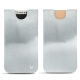 Pochette cuir Apple iPhone X - Platinium ( Pantone 877C ) 