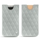Funda de piel Apple iPhone X - Gris - Couture ( Nappa - Pantone W428C ) 