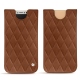 Apple iPhone X leather pouch - Marron - Couture ( Nappa - Pantone 1615C ) 