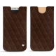 Custodia in pelle Apple iPhone X - Châtaigne - Couture ( Pantone 476C ) 