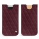 Pochette cuir Apple iPhone X - Lie de vin - Couture ( Pantone 5115C ) 