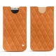 Pochette cuir Apple iPhone X - Mandarine vintage - Couture