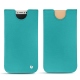 Apple iPhone X leather pouch - Bleu fluo