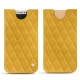 가죽 커버 Apple iPhone X - Jaune soulèu - Couture