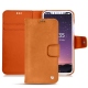 Apple iPhone X leather case - Mandarine vintage ( Pantone 165C ) 