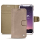 Housse cuir Apple iPhone X - Taupe vintage ( Pantone 7530C ) 