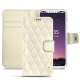 Housse cuir Apple iPhone X - Blanc - Couture ( Bologna - White ) 