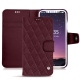 Lederschutzhülle Apple iPhone X - Lie de vin - Couture ( Pantone 5115C ) 