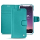 Housse cuir Apple iPhone X - Bleu fluo