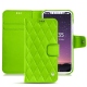 Housse cuir Apple iPhone X - Vert fluo - Couture