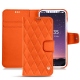 Housse cuir Apple iPhone X - Orange fluo - Couture