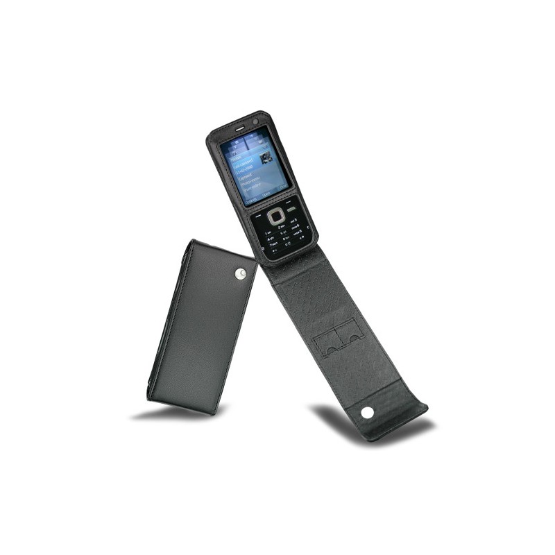 レザーケース Nokia N78  - Noir ( Nappa - Black ) 