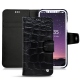 Apple iPhone X leather case - Crocodile nero