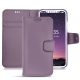Apple iPhone X leather case - Lilas PU