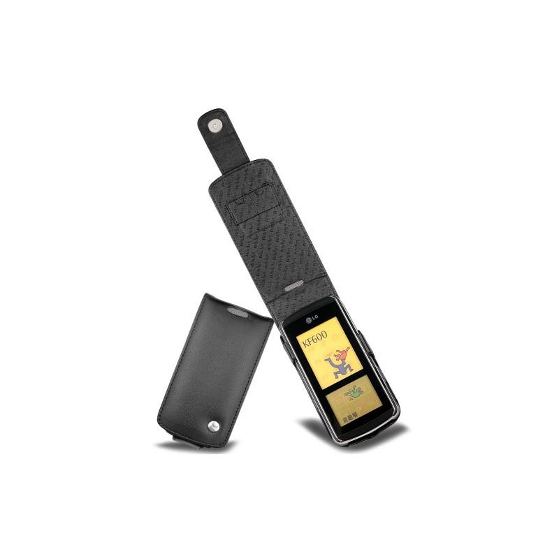 Custodia in pelle LG KF600  - Noir ( Nappa - Black ) 