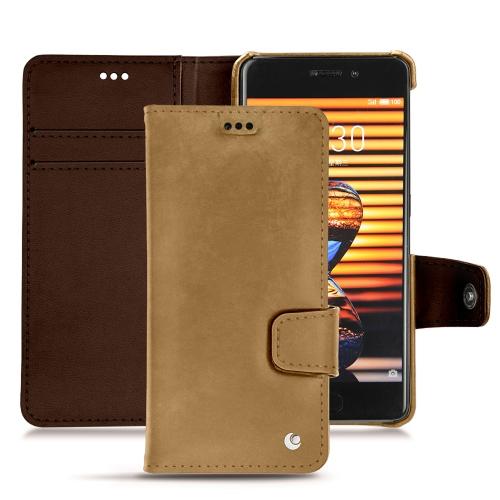 가죽 커버 Meizu Pro 7Sable vintage ( Pantone #9b7340 ) 