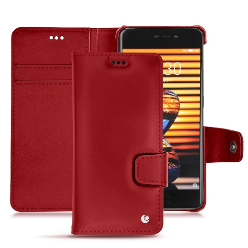 Meizu Pro 7 : La housse en cuir chic et élégante Rouge ( Nappa - Pantone #d50032 ) 