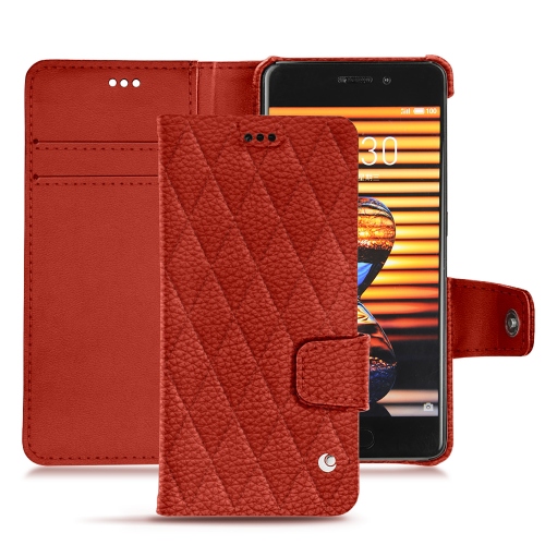 가죽 커버 Meizu Pro 7Papaye - Couture ( Pantone #b54317 ) 