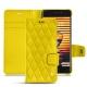 Custodia in pelle Meizu Pro 7 - Jaune fluo - Couture