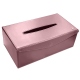 Caja de pañuelos - Rectangular - Griffe 1 - Rose ( Nappa - Pantone 2365C ) 