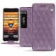 Housse cuir Meizu Pro 7 - Lilas - Couture ( Nappa - Pantone 2645U ) 