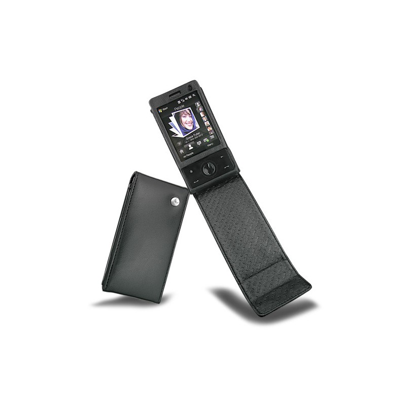 レザーケース HTC P3700 - HTC Touch Diamond  - Noir ( Nappa - Black ) 
