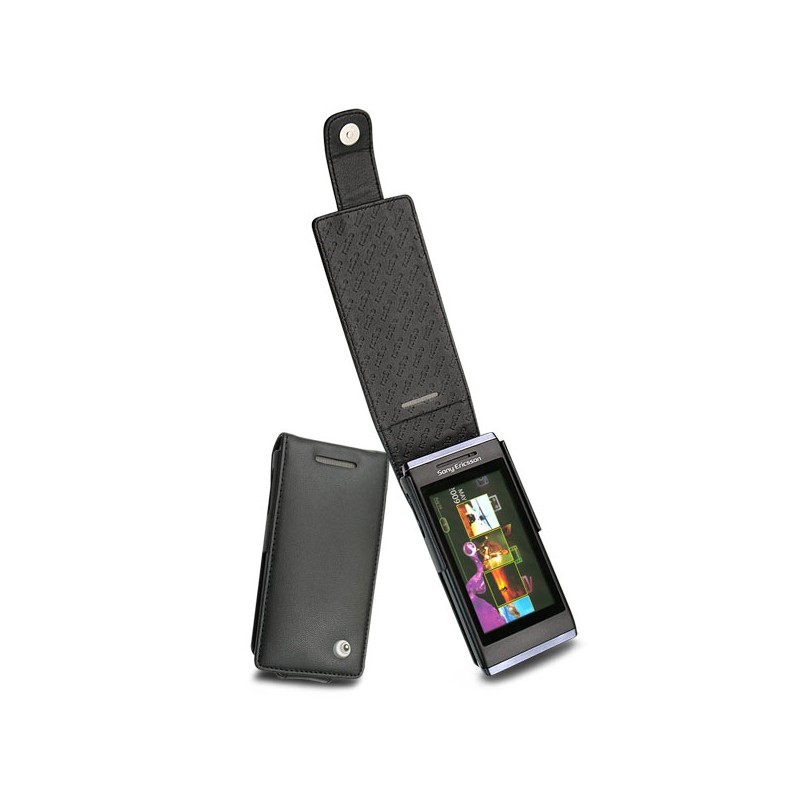 レザーケース Sony Ericsson Aino  - Noir ( Nappa - Black ) 