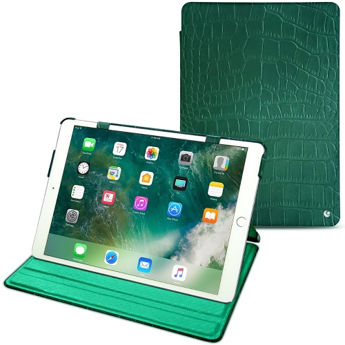 硬质真皮保护套 Apple iPad Pro 10,5'Crocodile pino ( Pantone #173F35 ) 
