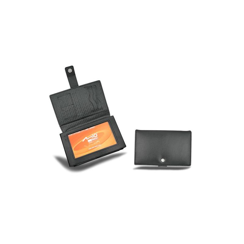 Lederschutzhülle Mio Moov 310 - 330 - 370  - Noir ( Nappa - Black ) 