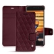Capa em pele Meizu Pro 7 Plus - Lie de vin - Couture ( Pantone 5115C ) 