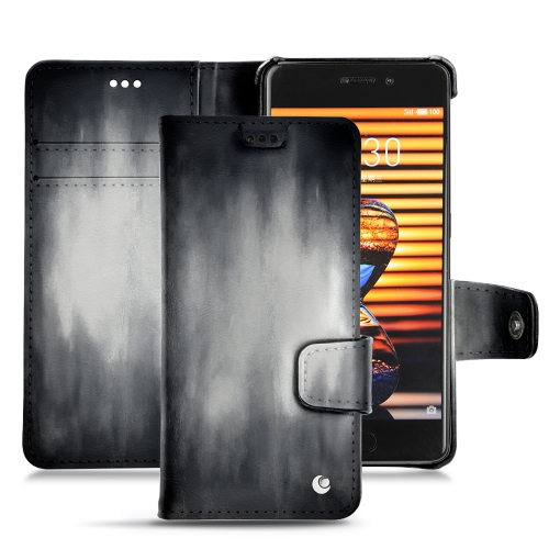Meizu Pro 7 Plus leather caseGris Patine