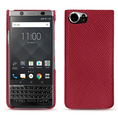 가죽 커버 Blackberry KeyoneRouge passion ( Pantone #a6192e ) 