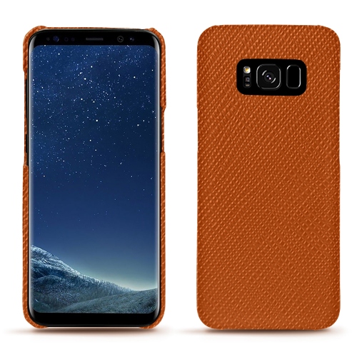 Samsung Galaxy S8 leather caseOrange vibrant ( Pantone #e36b39 ) 