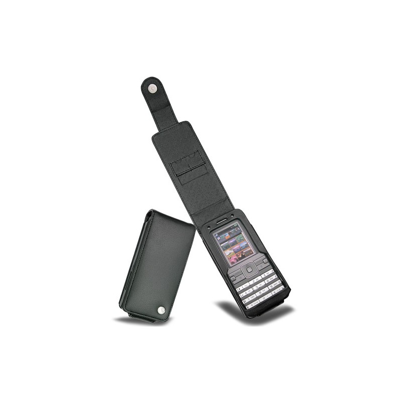 レザーケース Sony Ericsson K770i  - Noir ( Nappa - Black ) 