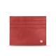 Leather card holder - Griffe 1 - Cerise vintage ( Pantone 185C ) 