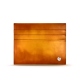 Porta-tarjetas de cuero - Griffe 1 - Orange Patine