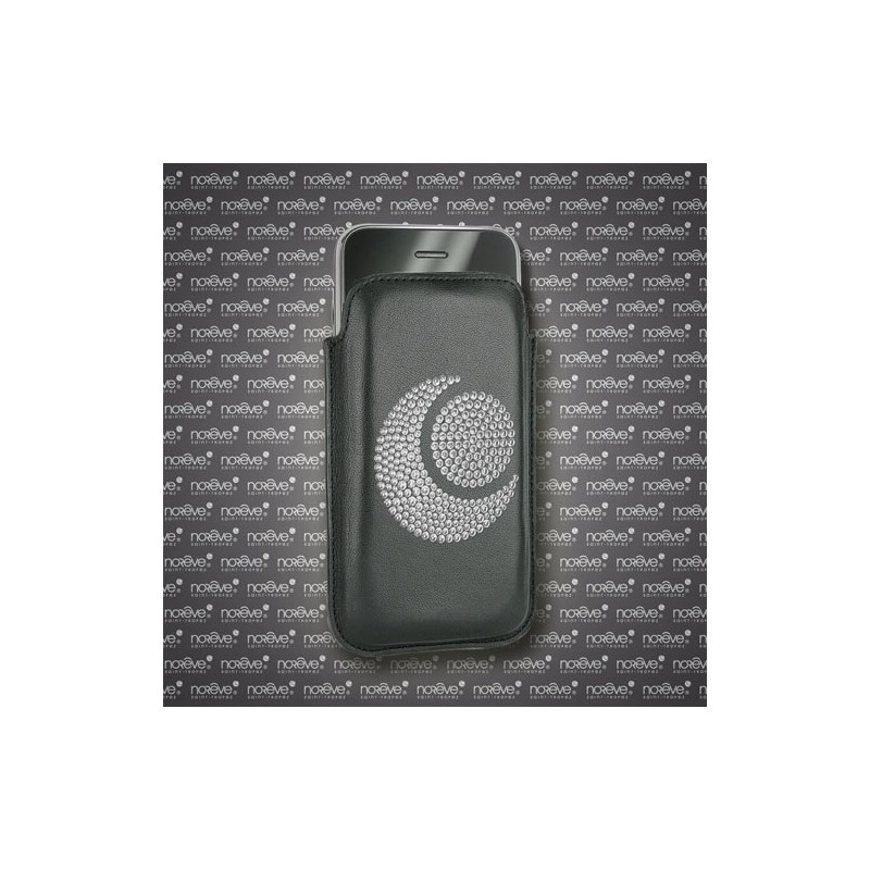 硬质真皮保护套 Apple iPhone Diamants - Noir ( Nappa - Black ) 