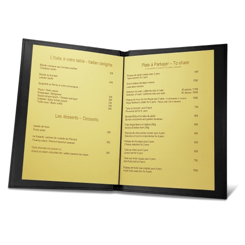 Portamenu  room service A4