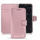 Housse cuir Wiko Wim - Rose ( Nappa - Pantone 2365C ) 