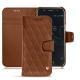 가죽 커버 Wiko Wim - Marron - Couture ( Nappa - Pantone 1615C ) 