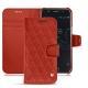 Custodia in pelle Wiko Wim - Papaye - Couture ( Pantone 180C ) 