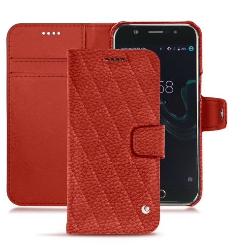 Lederschutzhülle Wiko WimPapaye - Couture ( Pantone #b54317 ) 