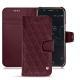 Capa em pele Wiko Wim - Lie de vin - Couture ( Pantone 5115C ) 