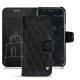 Wiko Wim leather case - Negre poudro - Couture