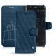 Wiko Wim leather case - Blu mediterran - Couture