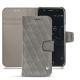 Wiko Wim leather case - Acier vintage - Couture