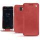 Housse cuir Wiko Wim - Cerise vintage ( Pantone 185C ) 