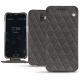 Capa em pele Wiko Wim - Anthracite - Couture ( Pantone 424C ) 