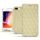 Apple iPhone 8 Plus leather case - Beige - Couture ( Nappa - Pantone 7502C ) 